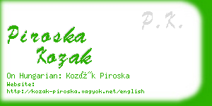 piroska kozak business card